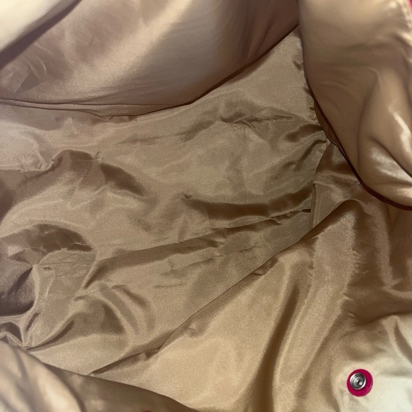 COACH Signature Pink Monogram Weekender Shoulder Bag Snap on Int. Matching Pouch - Picture 11 of 16